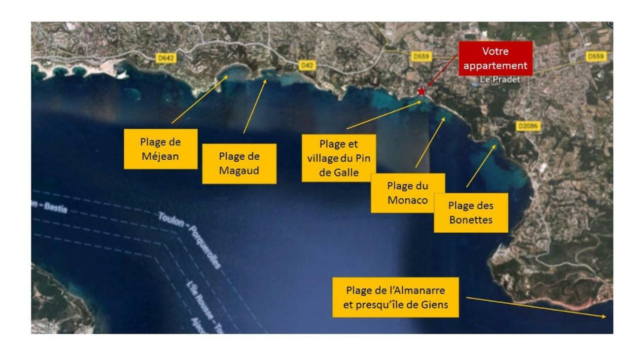**** Beau T2 De 40 M2, Jardin De 70M2, Au Calme, A 50 Metres De La Plage Le Pradet Bagian luar foto